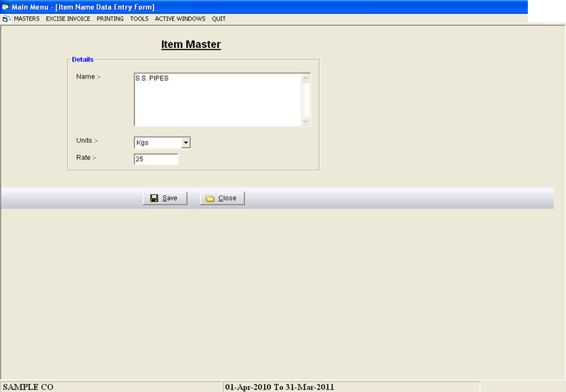 Excice Invoice (Gate Pass)