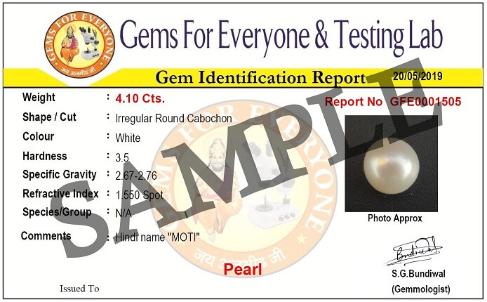 Moti Testing Certificate Printing